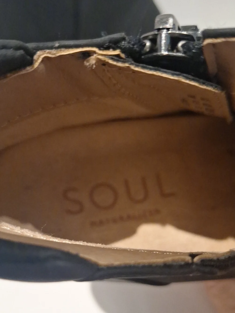 Soul Naturalizer Women's Black Wedge Ankle Boot - Sleek Zip Detail